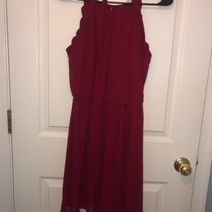 Red Scalloped dress❣️